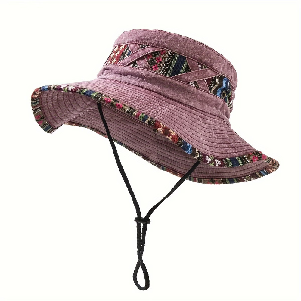Women's Retro Hiking Hat Wide Boho Brim Packable Floppy Sun Distressed New